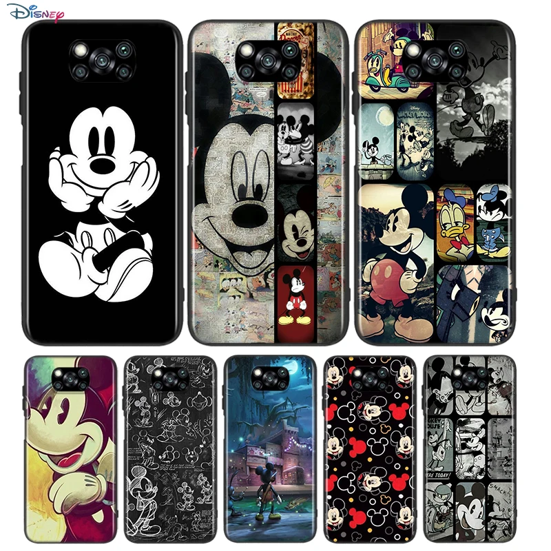Disney-funda de Mickey Mouse para Xiaomi Poco X3 GT, NFC, M2, X2, F2, F3, M3, F1 Pro, Mi Play Mix 3,
