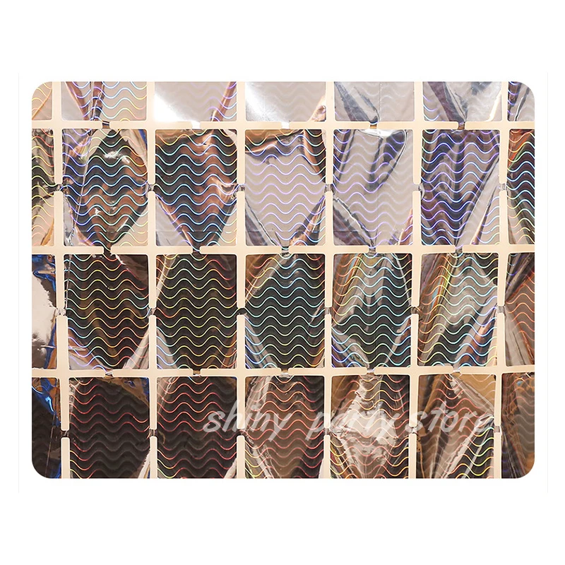 Волнистая Лазерная квадратная дождевая шелковая занавеска 1 м × 2 фон вечерние