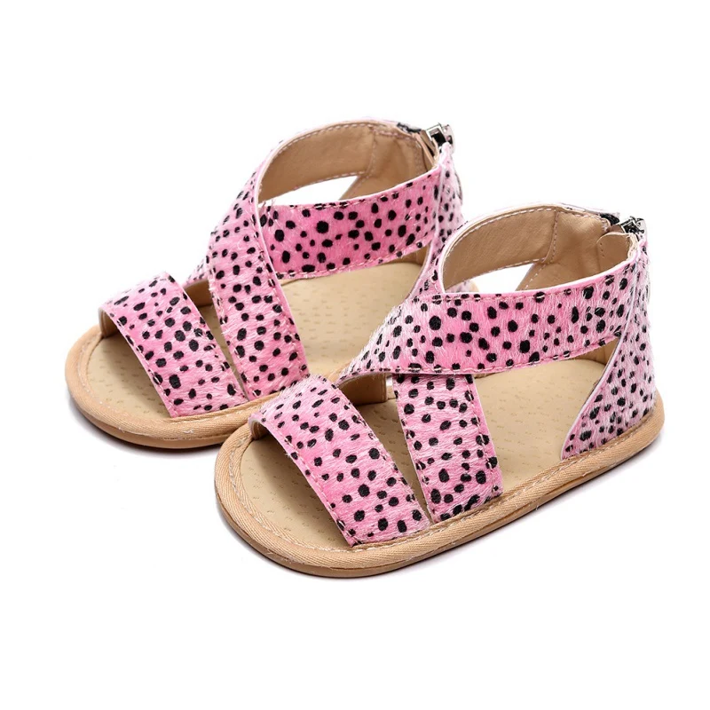 

Children Summer Shoes Newborn Infant Baby Girl Boy Soft Crib Shoes Leopard Infants Anti-slip Sneaker Prewalker 0-18M