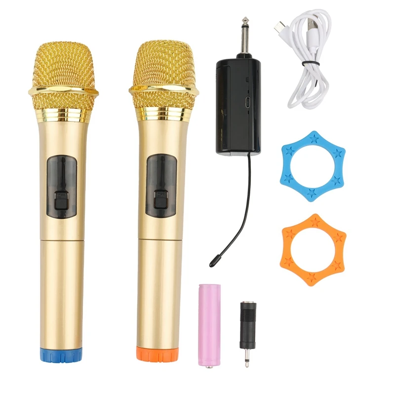 

M21 Universal UHF Portable Wireless Microphone Metal Handheld Microphones, for Small Meetings, Karaoke, Audio Mixers