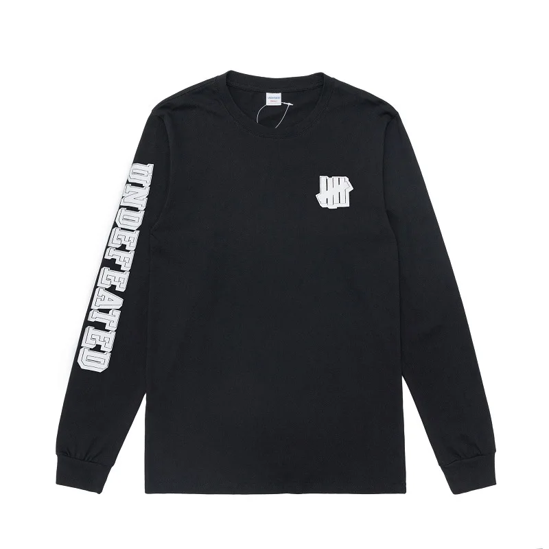 

Spring Winter Streetwear Fashion UNDEFEATED Sweatshirt Print Letter Couple models Loose Pullover White Black Color Long Sleeve