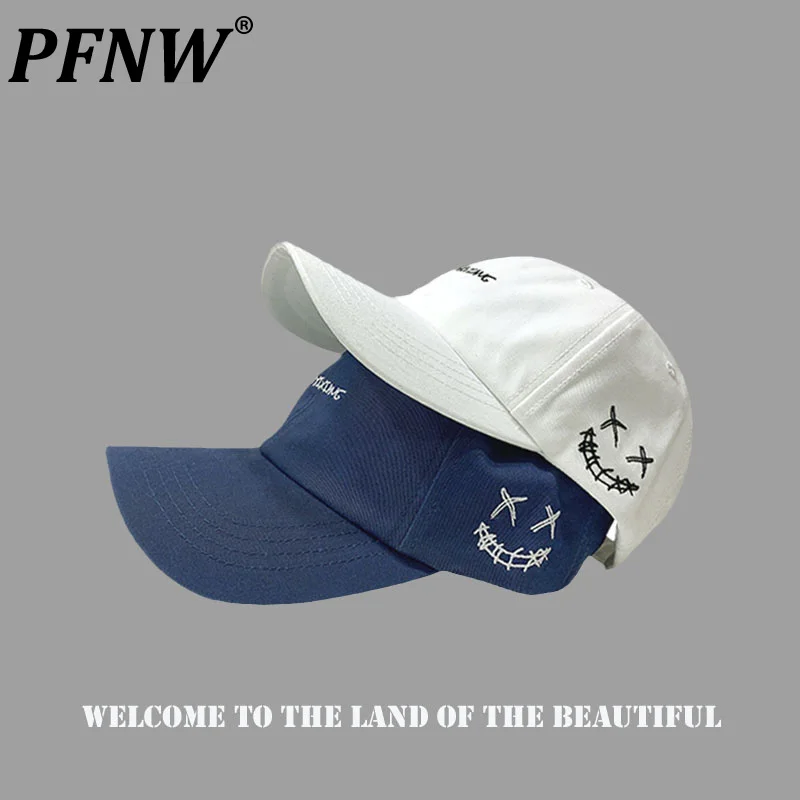 

Кепка PFNW Мужская солнцезащитная, бейсболка с изображением смайлика, для защиты от солнца, дышащая, для пар, 2C0047, 2021