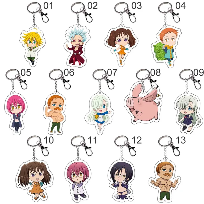 13 видов стилей акриловый брелок карнавальный костюм в стиле аниме Семь смертных