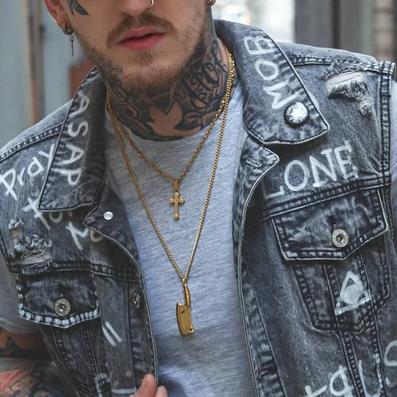 Мини Лезвие шеф-повара кухонный нож кулон ожерелье для мужчин женщин нержавеющая