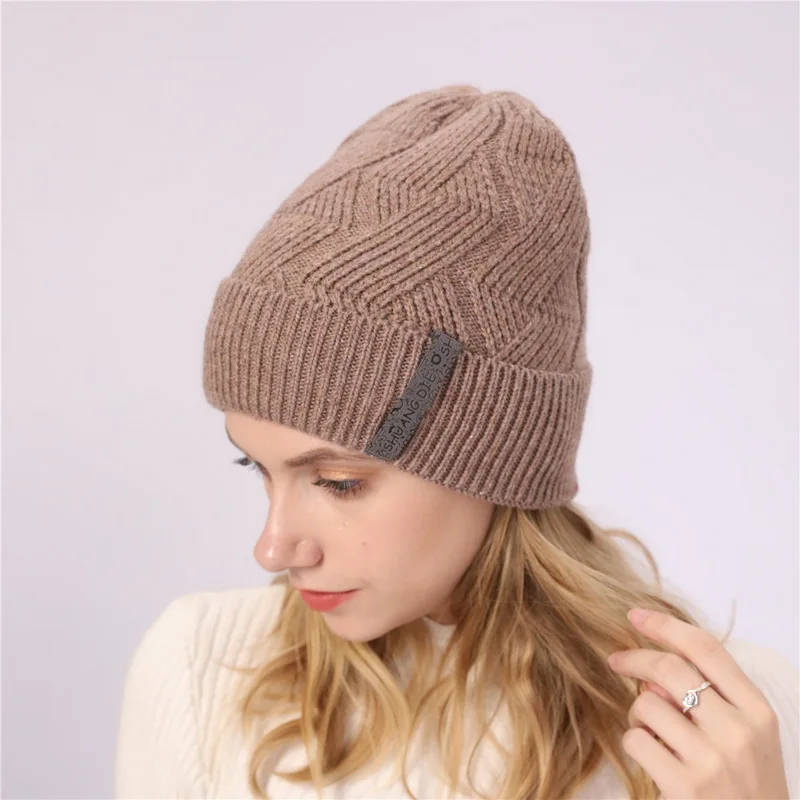 NUZADA брендовые зимние вязанные шапочки Skullies шапки s мужские женские шерстяные