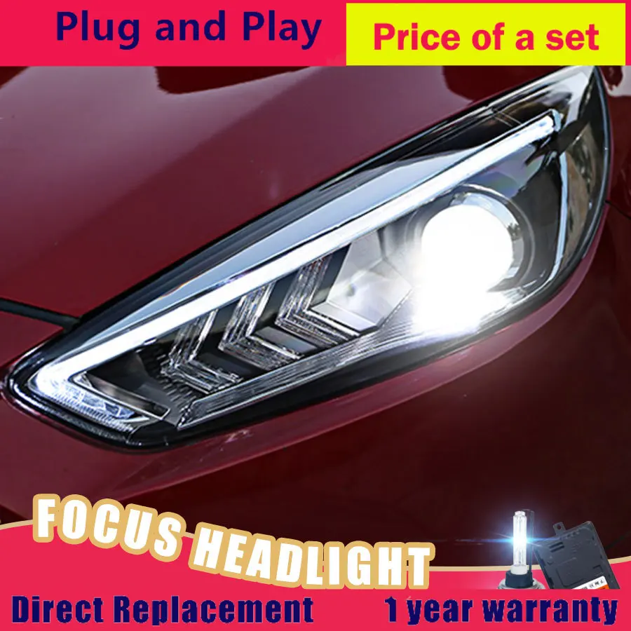 Car Styling for Ford FOCUS Headlights 2015-on New LED Headlight DRL Head Lamp Low Beam High Accessories | Автомобили и мотоциклы