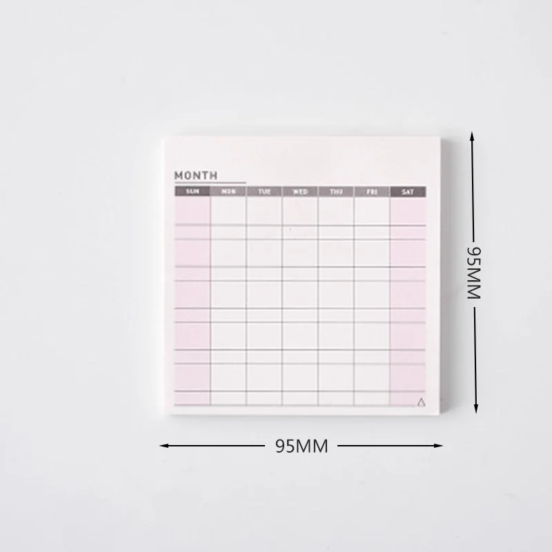 Monthly plan 60 лист может оторвать недельный план ежедневник Тетрадь мини-Канцтовары для офиса To-do List план работы Memo Настольный записной книжкой бумаги для заметок на клейкой основе - Цвет: Monthly plan