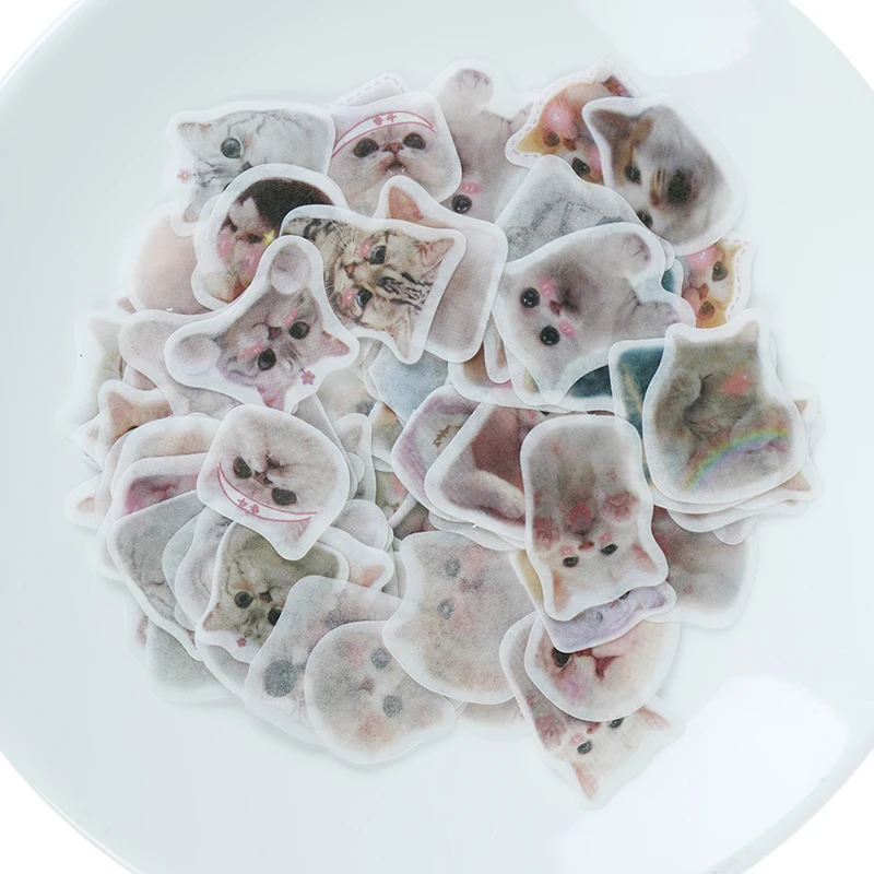 

100pcs/pack Cat Flower Diary Memo Stickers Pack Kawaii Scrapbooking Stickers Drop Shipping