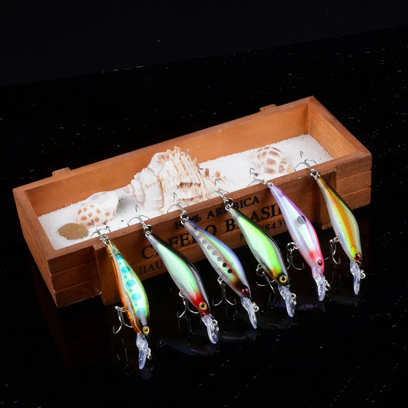 

Minnow 1pc Fishing Lures 6.5g/8cm Hard Lure 5 colors Fishing Tackle 8# Hook Artificial Bait
