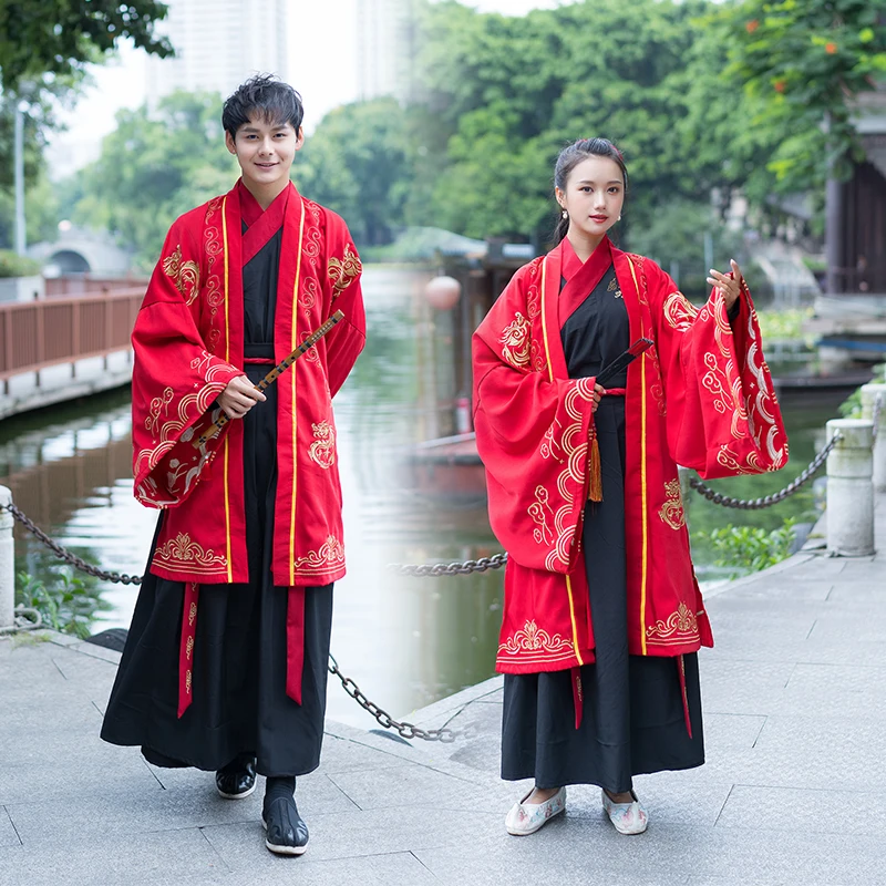 Китайский традиционный ханьфу вышивка с большим рукавом Куртка династии Тан