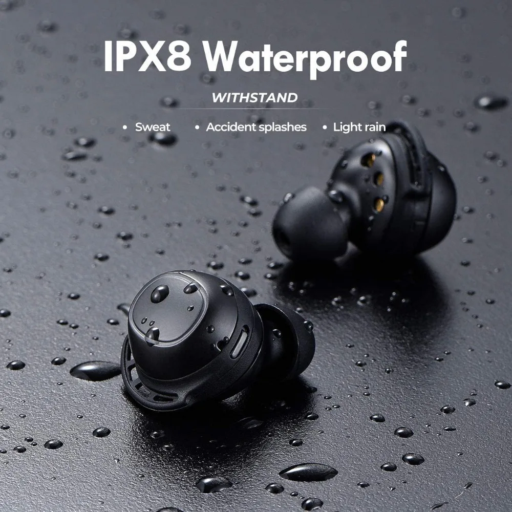 Водонепроницаемые наушники Mpow M30 Plus IPX8 Bluetooth 5 0 TWS 100 часов работы |
