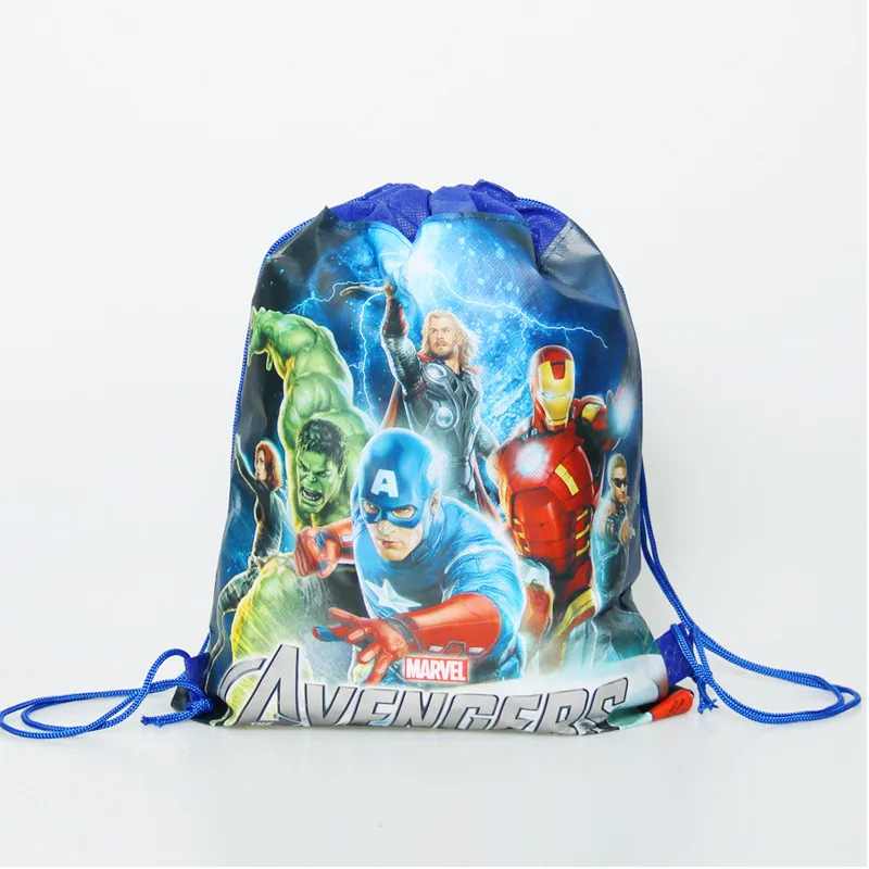 Avengers 1 шт./лот детский душ лего украшение шнурок нетканый материал Человек-паук подарки сумки День рождения Рюкзак Детские сувениры - Цвет: Avengers