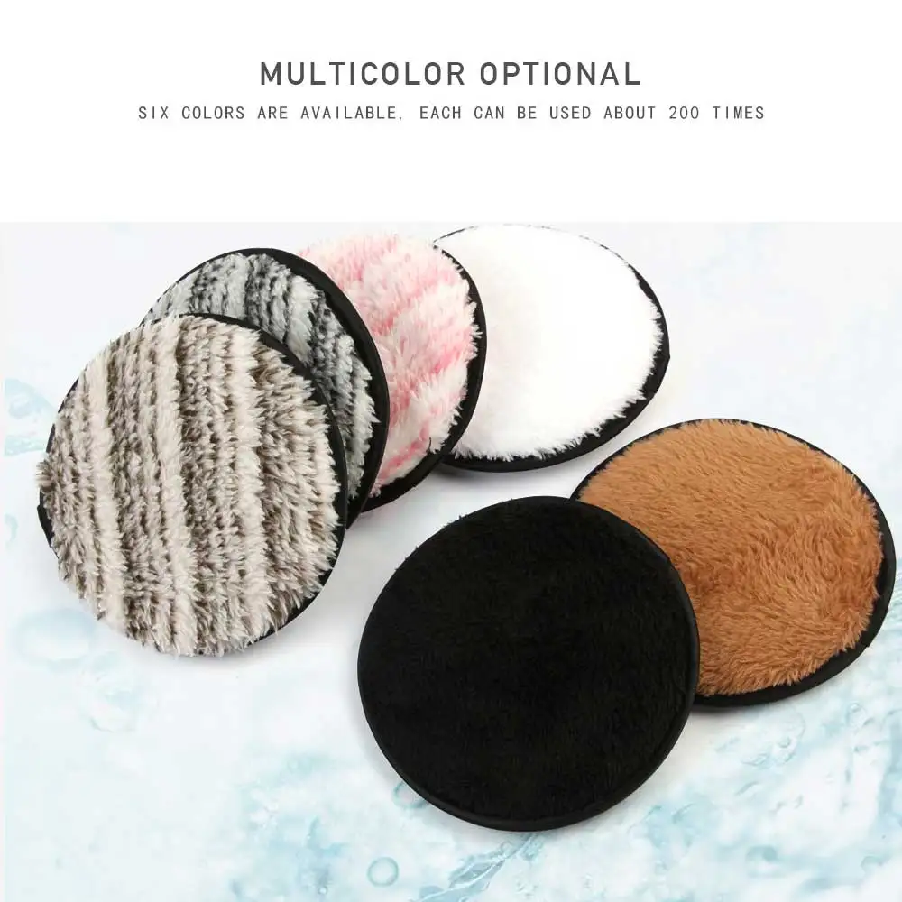 6pcs Make Up Remover Pad Microfiber Cloth Pads Towel Face Cleansing Makeup Lazy Powder Puff | Красота и здоровье