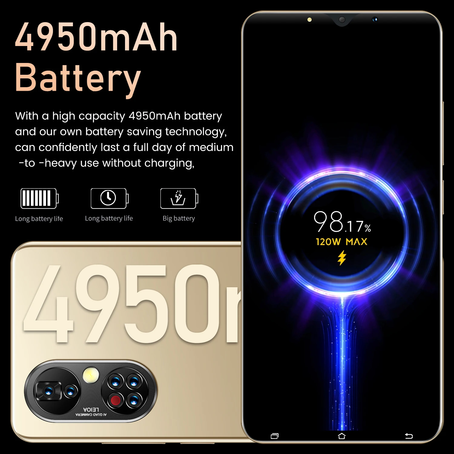 

P50 Pro 5.3-inch Smartphones 16GB+512GB 4950mah Full Display Global Version Android Telefons 21mp Camera Support Google 5G Phone
