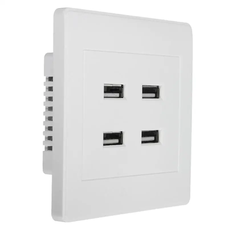 1 шт. белый 5 В DC 4 порта USB настенное зарядное устройство док станция розетка блок