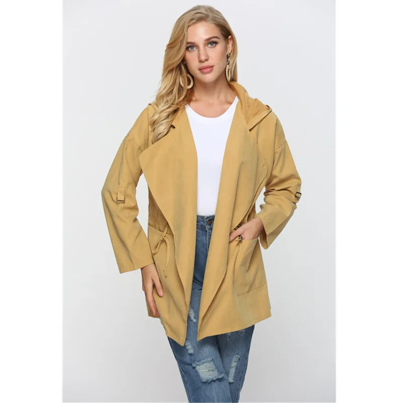 

trench women coat fashion ladies casual clothing female spring womens clothing harajuku woman plus size clothes windbreaker