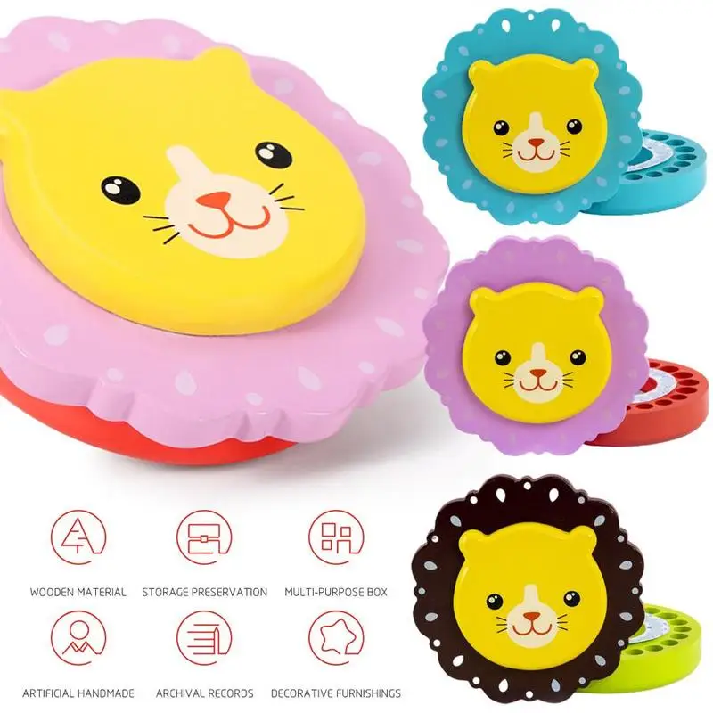 

Cute Baby Deciduous Tooth Box Cartoon Lion Deciduous Tooth Preservation Box Baby Newborn Teeth Collection Growth Memorial Box