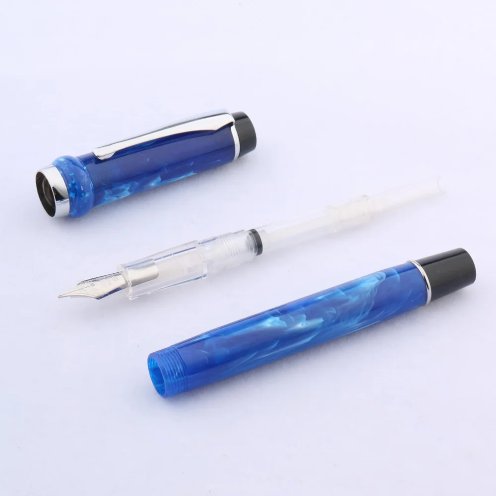 Ручка перьевая чернильная из прозрачного пластика|plastic fountain pen|black penfountain pen transparent