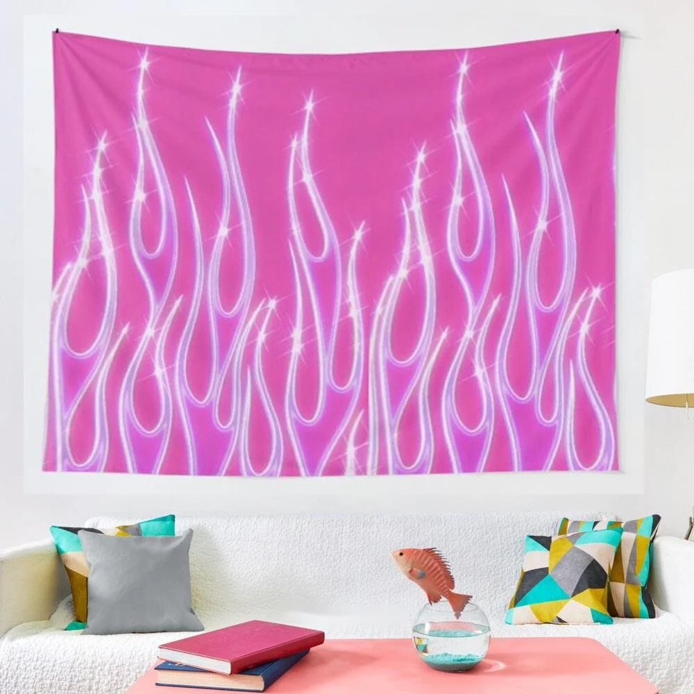 

pink flames tapestry Wall Hanging Dream Hanging Cloth Mandala Printed Tapestry Living Room Bedroom Home Decor Tapestry Vari