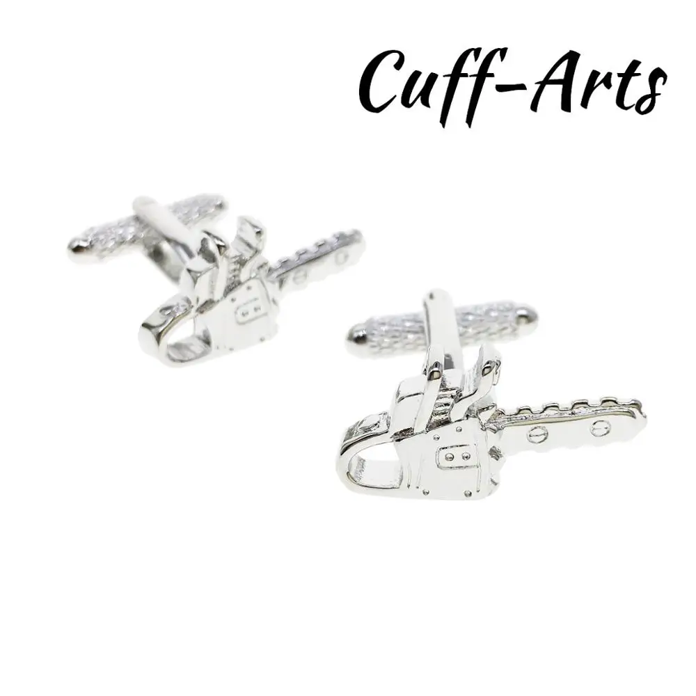 Запонки для мужчин запонки цепной пилы деревьев хирургов подарки Gemelos Gemelli Spinki от