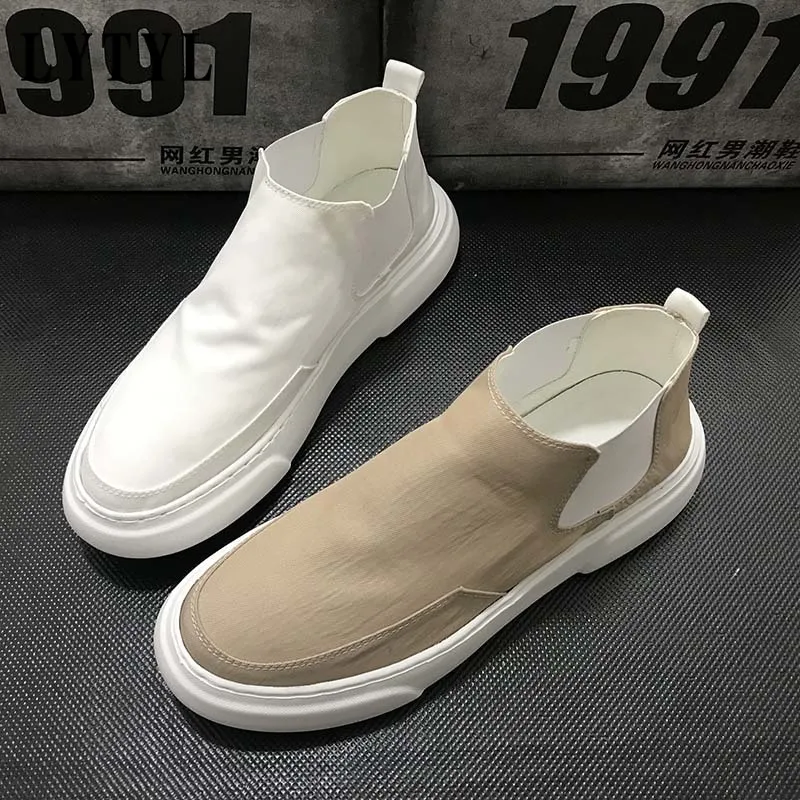 

Male canvas loafers driving Zapatos Hombre Sapatos flats Shoes Sneakers Men Casual Shoes high top Tenis Masculino Shoes B20-556