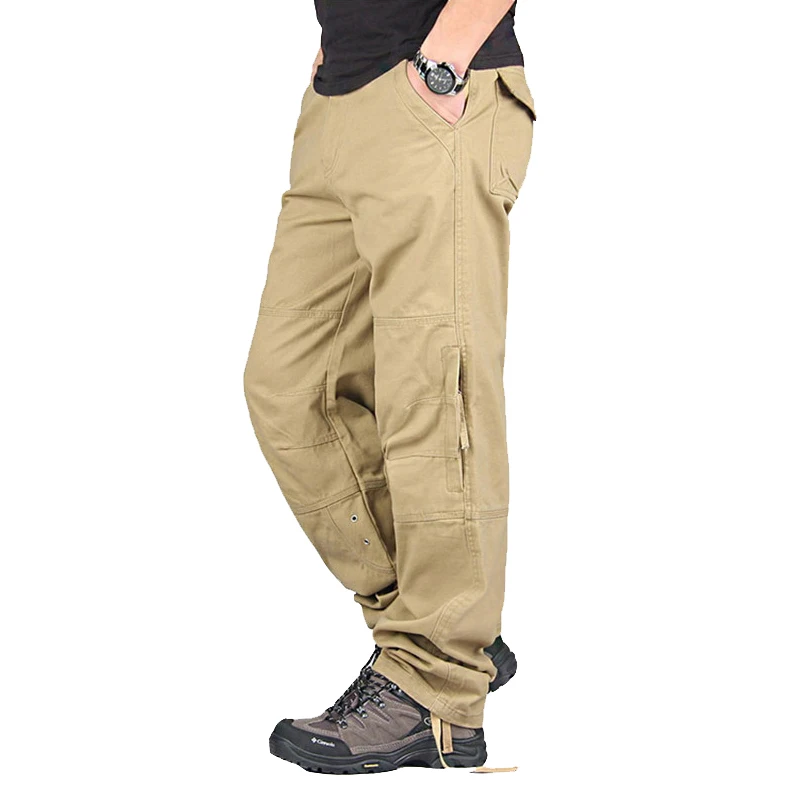 

New 2020 Cargo Pants Men Spring Autumn Outwear Work Military Long Trousers Men Army Straight Mens Joggers Combat Pants 29-40
