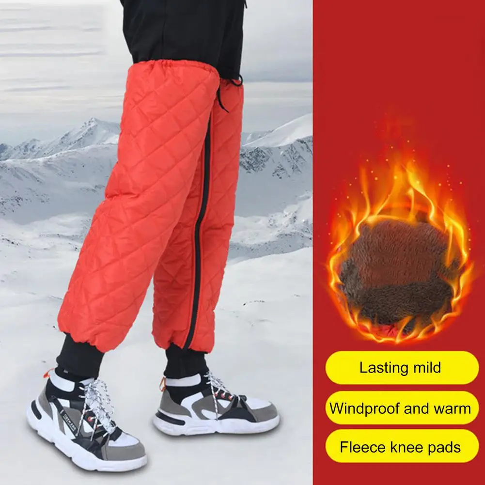 

Winter Plus Velvet Motorcycles Knee Pads Warm Waterproof Cold Wind Rain Electric Bikes PVC Coated Cloth Knee Protector Moto