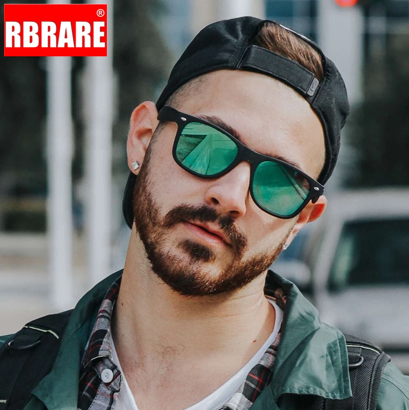 RBRARE, поляризационные солнцезащитные очки, мужские, классические, рисовые, для ногтей, солнцезащитные очки для мужчин, высокое качество, Lunette Soleil Homme, для улицы, для вождения, очки