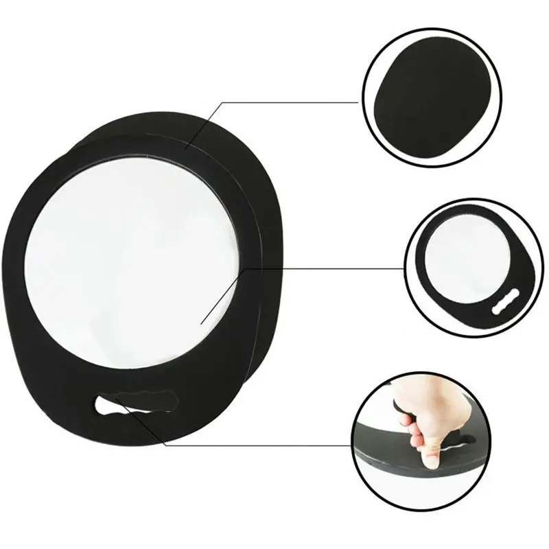 

1PC Hairdresser Back Mirror Professional EVA Foam Frame Drop Resistance Barber Salon Mirror Handheld Hairdressers Mirror