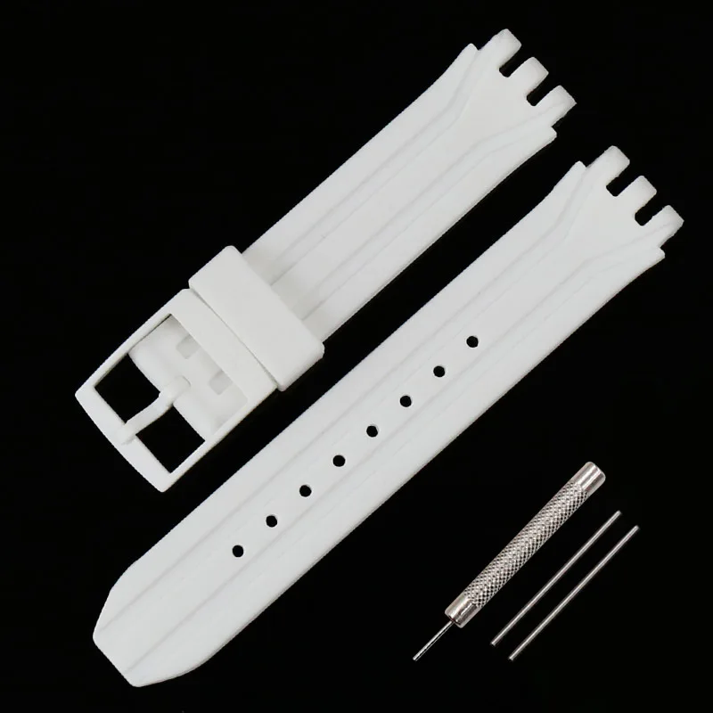 Аксессуары для наручных часов с силиконовым ремешком часы Swatch SUIB400 SUIK400 18 мм