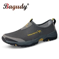 fashion summer shoes men casual shoes air mesh outdoor breathable slip on man flats sneakers comfortable water loafers size 45