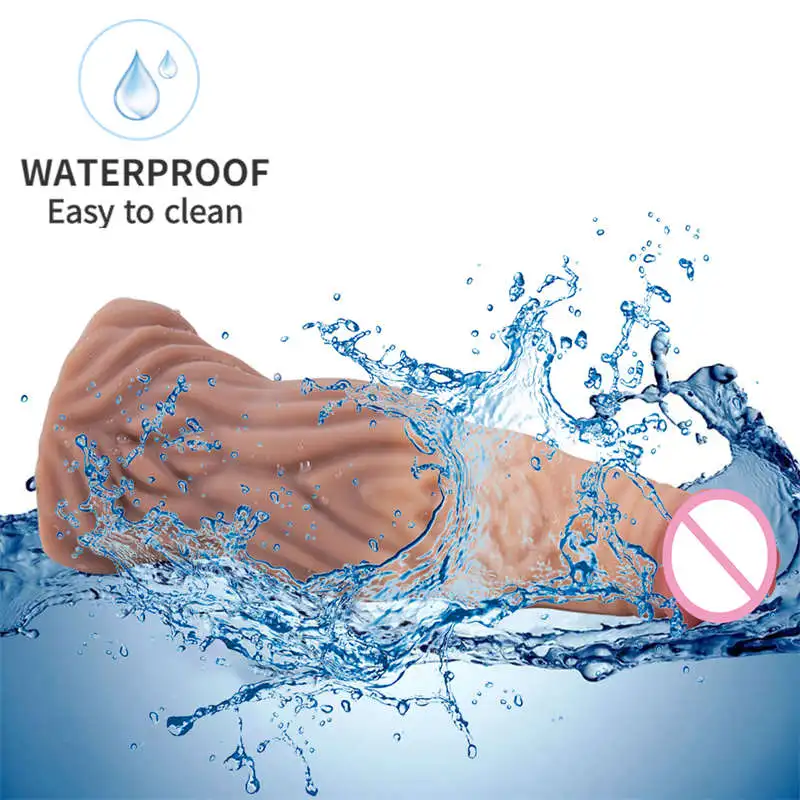 Womens Toys Dildo Thrusting Magic Wand Anal Vibrator Big Rubber Dick Silicone Penis Chinese Balls Pelvic Floor | Красота и здоровье