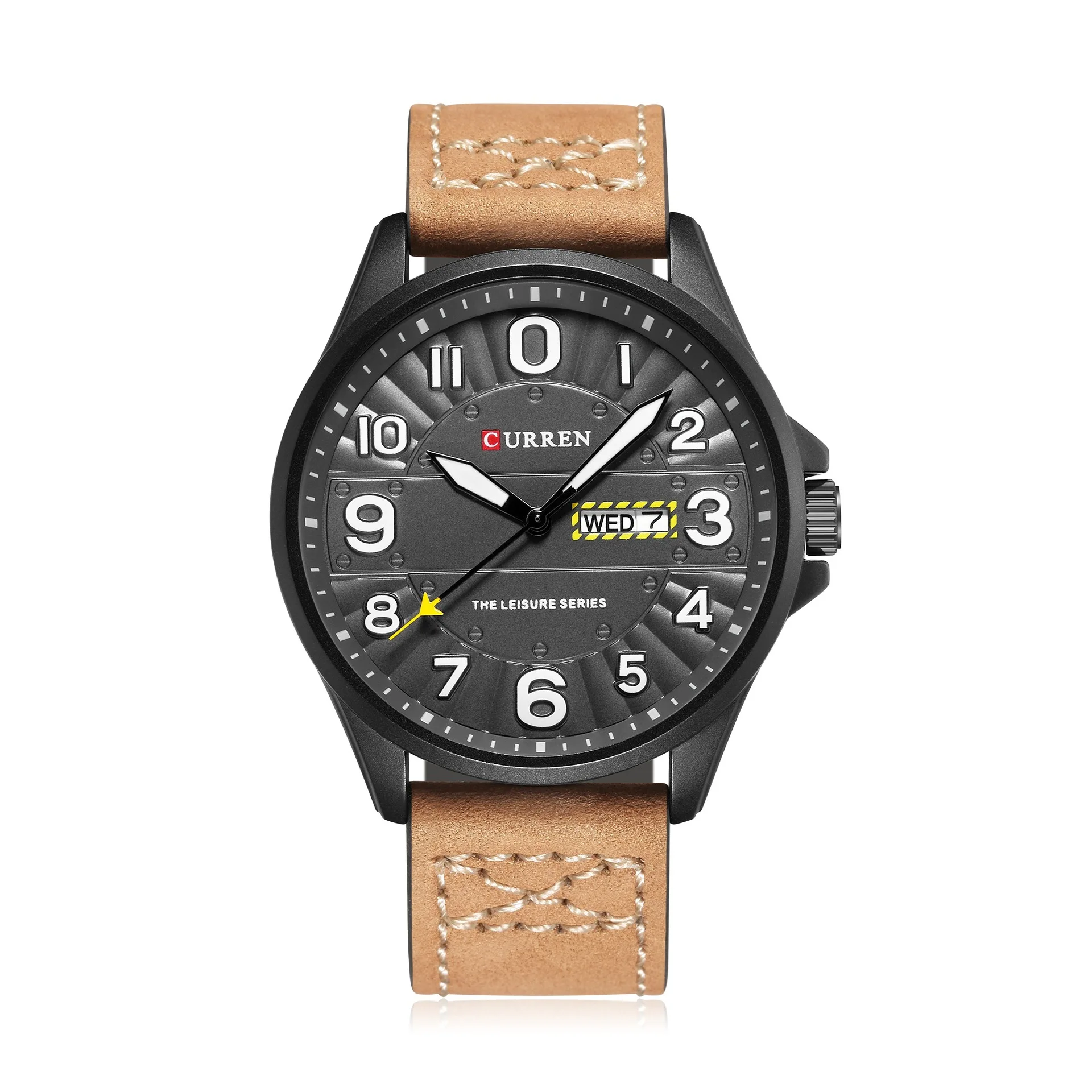 

2021 Student Sports Watch New Concept Creative Men's Watch Dual Calendar Digital Face Men's Watch Waterproof Belt Watch Watch