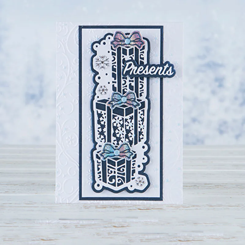 QWELL Christmas Gift Borders Metal Cutting Dies for Scrapbooking and Card Making Paper Embossing Craft New 2019 die cuts | Дом и сад