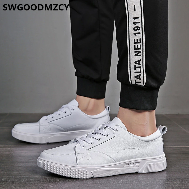

White Mens Shoes Genuine Leather Luxury Brand Mens Shoes Casual Designer Shoes Men High Quality Zapatos De Hombre Buty Meskie