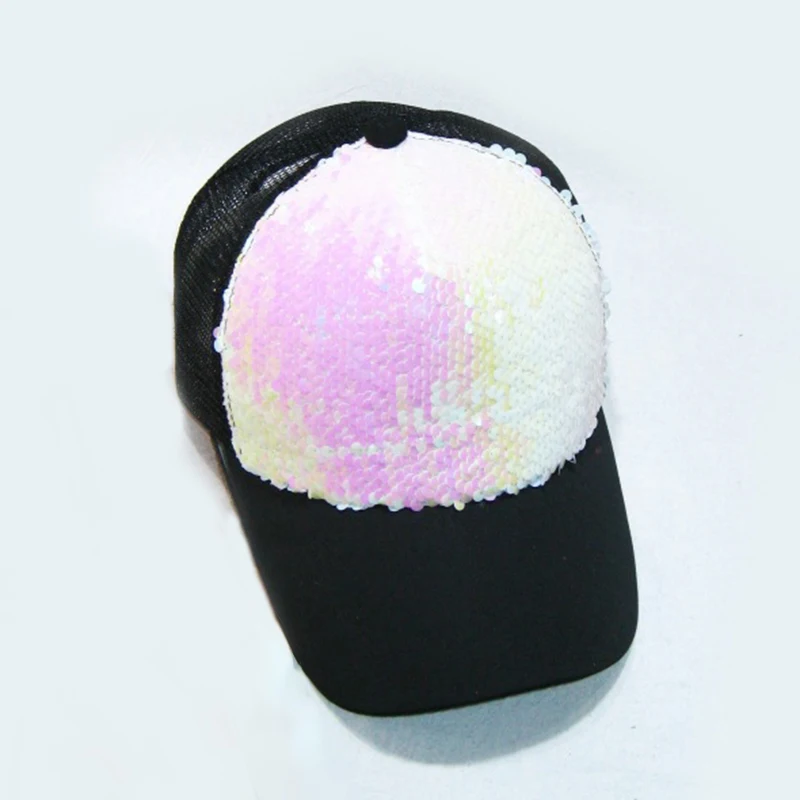 Женская и Мужская бейсболка s цвет изменить Snapback Блестки сетки кепки модные шапки спортивные блестки регулируемые летние Gorras - Цвет: 4