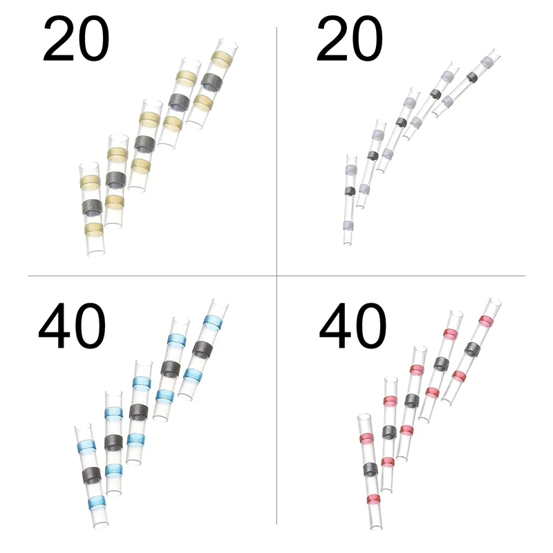 Комплект соединителей для проводов с паяльным уплотнением термоусадочные стыковые соединители