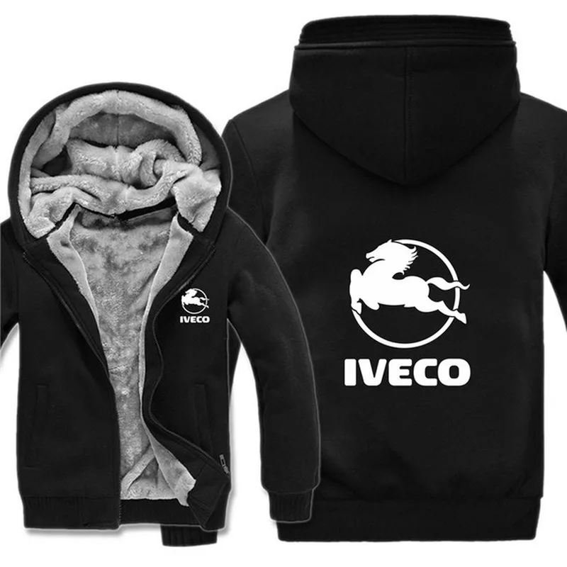 

2021 New Winter for Iveco Truck Hoodies Men Fashion Coat Pullover Wool Liner Jacket Sweatshirts Hoody S-4XL