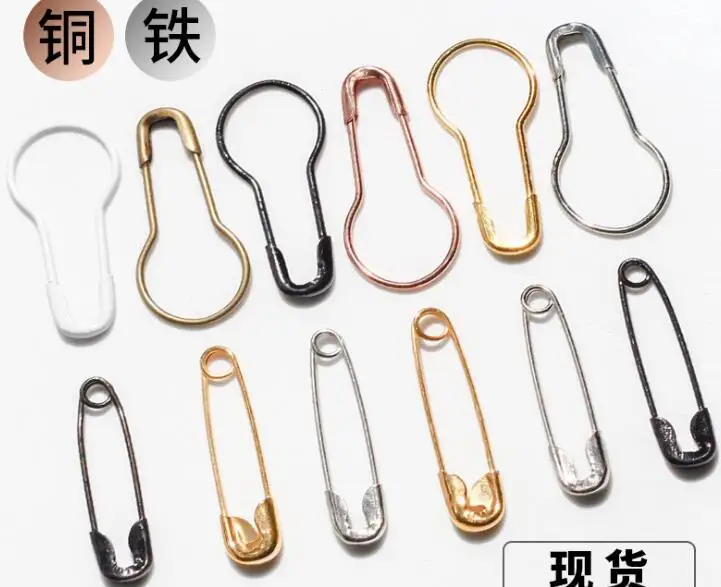 20000 шт./лот дешевые бесшовные бронзовые безопасные булавки в форме груши для