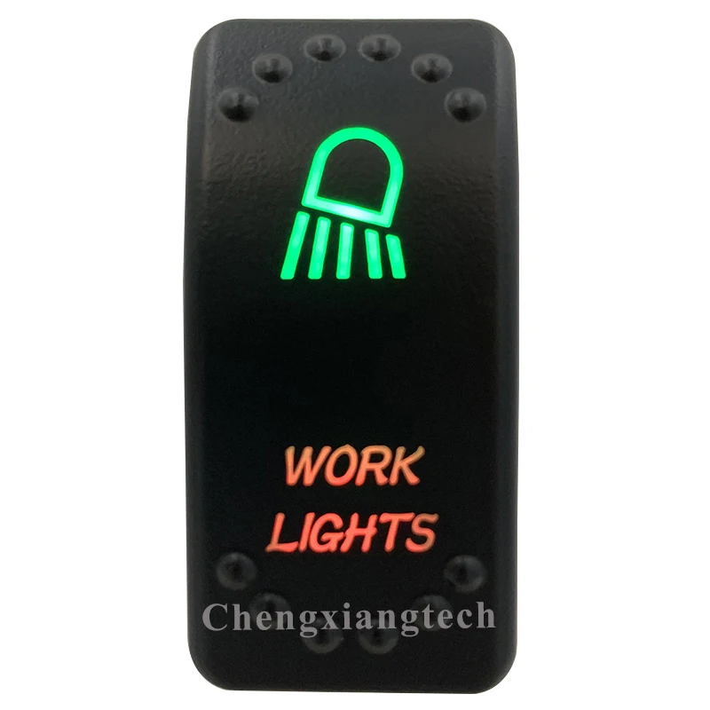 

NEW 12V Green Red Led Rocker Switch WORK LIGHTS Waterproof IP68 SPST ON OFF For Car Boat Marine 4x4 Carling Switch Replacement