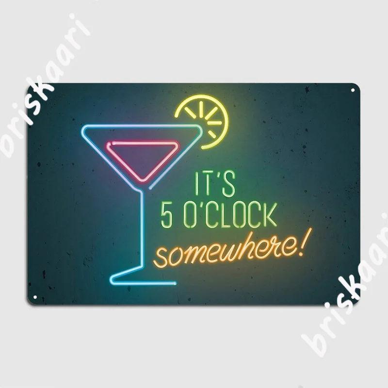 Металлический плакат на 5 часов украшение для стены паба клуба бара Настенный