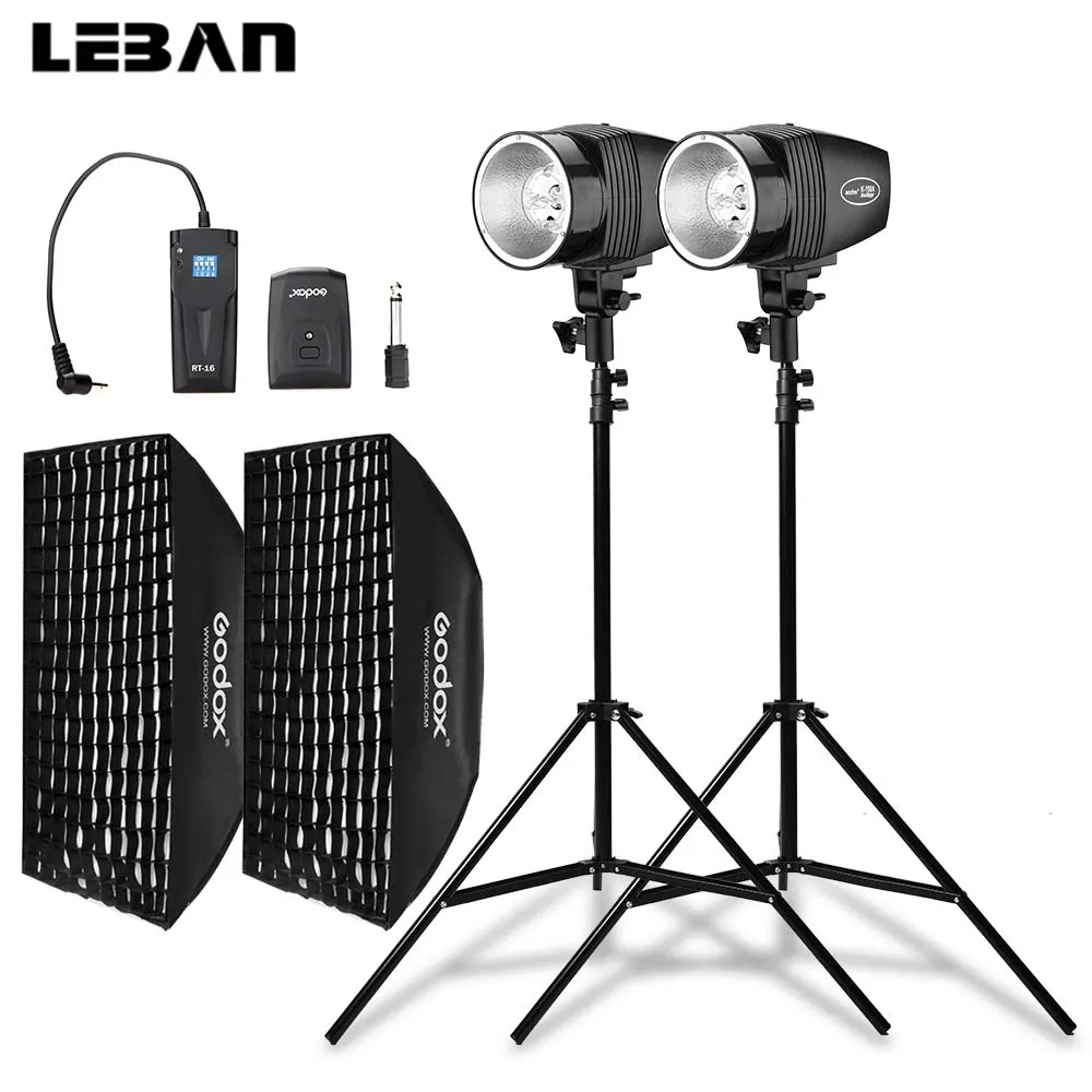 Оссветильник ительная вспышка Godox 2x Φ 360ws с триггером сотовой структурой 2x50x70 см