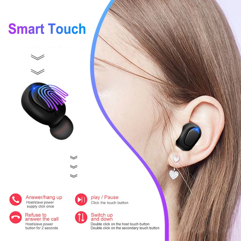 L21, TWS, беспроводные Bluetooth наушники, водонепроницаемые, 9D, стерео гарнитура, Bluetooth 5,0, сенсорное управление, наушники, 350 мА/ч, PowerBank, наушники