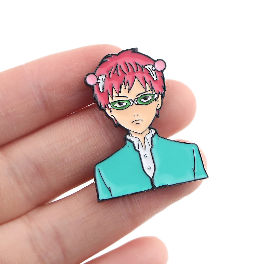 

DZ1244 Anime Saiki Kusuo no Psi Nan Jewelry Pins for backpacks Lapel Enamel Pins and Brooches Bags Badge Friend Kids for Gifts