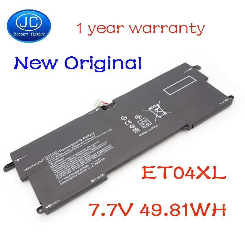 

JC новые оригинальные батареи для ноутбуков для HSTNN-IB7U 915030-171 EliteBook x360 1020 G2,ET04XL 915191-855 915030-1C1 7,7 V 49.81Wh