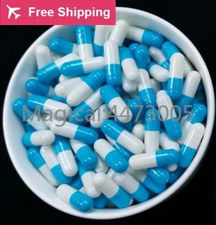 

size 0# 1# 2# 1000 pcs/lot.blue-white colored hard gelatin empty capsules, hollow gelatin capsules ,joined or separated capsules