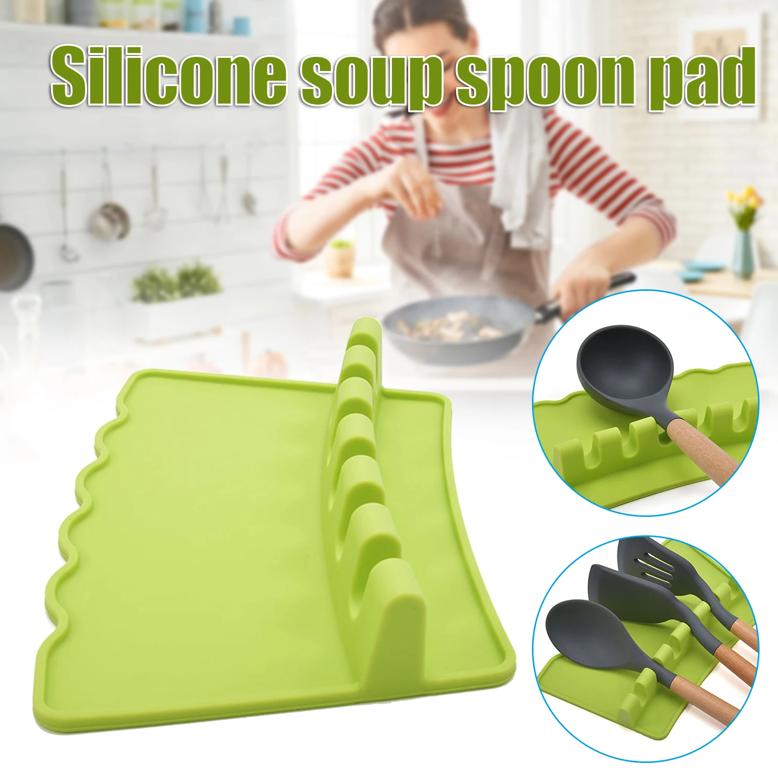 Силиконовый держатель с 6 слотами расширенный нескользящий термостойкий