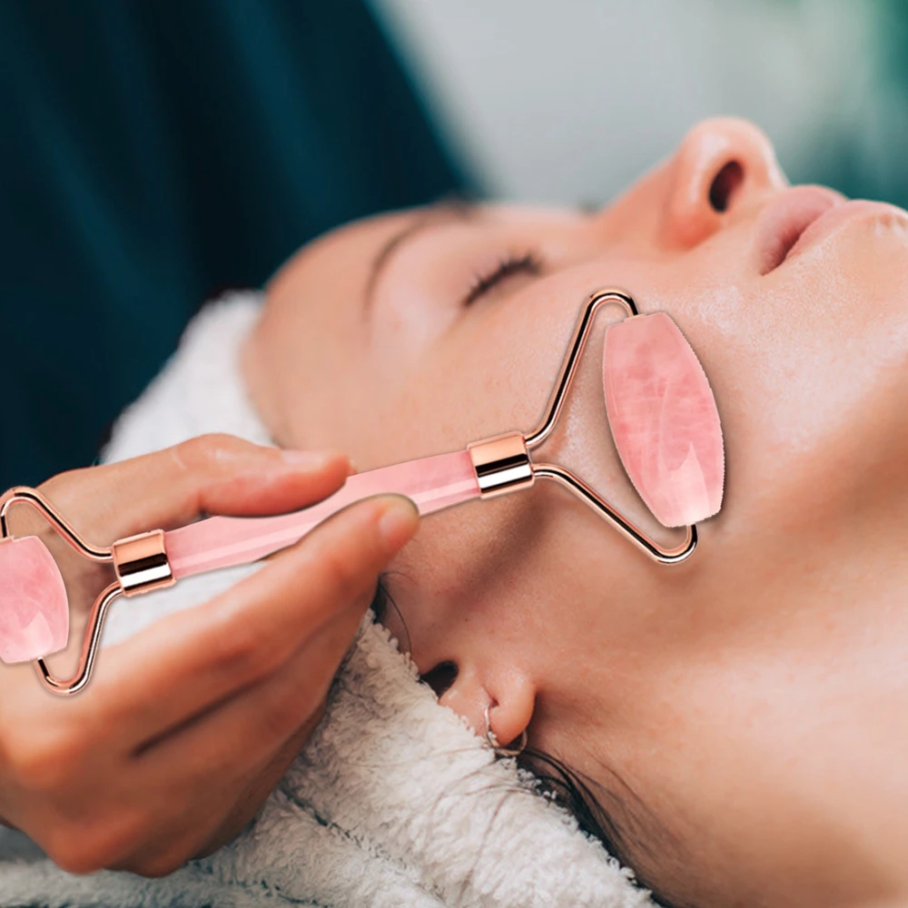 Идентификация для лица натуральный массажер розовый зеленый набор скребка Guasha