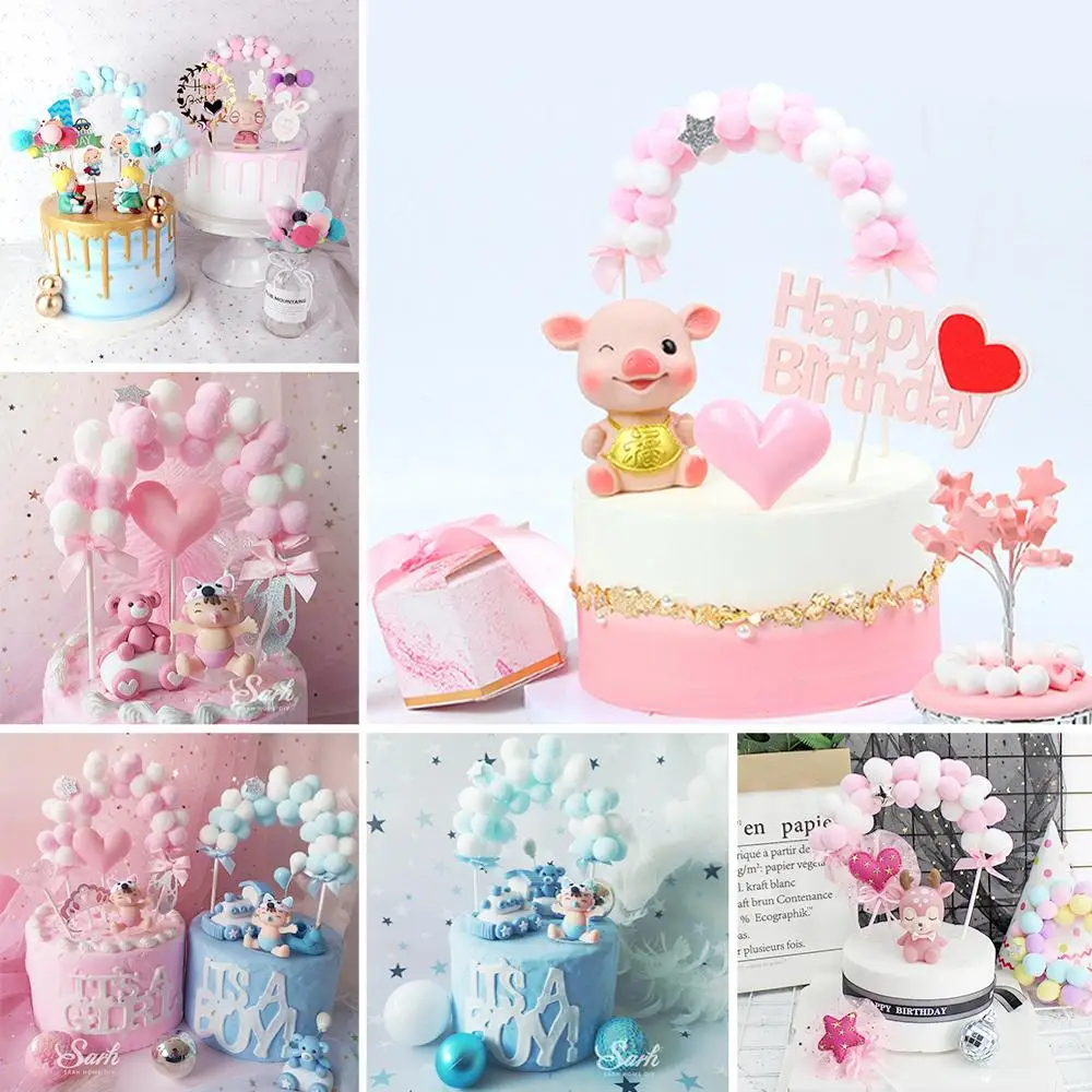 1 шт. яркий розовый синий мягкий помпон | Дом и сад