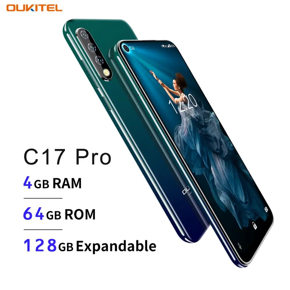 Oukitel C17 Pro 6 35 &quotполный экран 4 Гб Оперативная память 64 Встроенная 13MP тройной задней